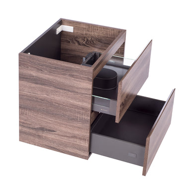 *Clearance* Alles Plus 600mm Wall Hung Vanity Cabinet | Legna Noir Woodgrain |