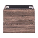 *Clearance* Alles Plus 750mm Wall Hung Vanity Cabinet | Legna Noir Woodgrain |