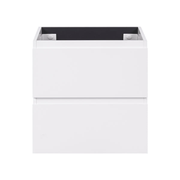 Alles Plus 600mm Wall Hung Vanity Cabinet | Satin White |