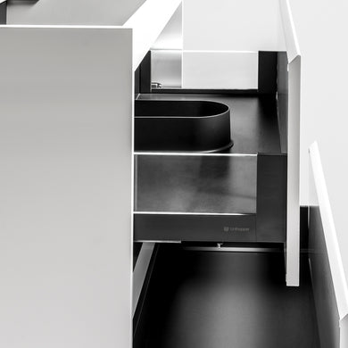 *Clearance* Alles Plus 600mm Wall Hung Vanity Cabinet | Satin White |