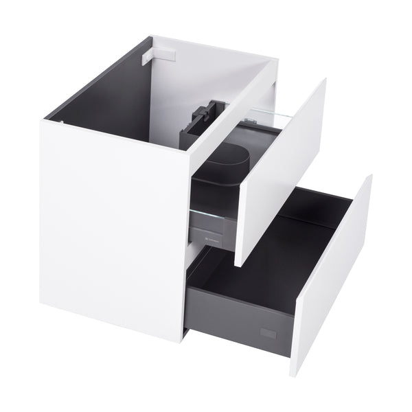 Alles Plus 750mm Wall Hung Vanity Cabinet | Satin White |