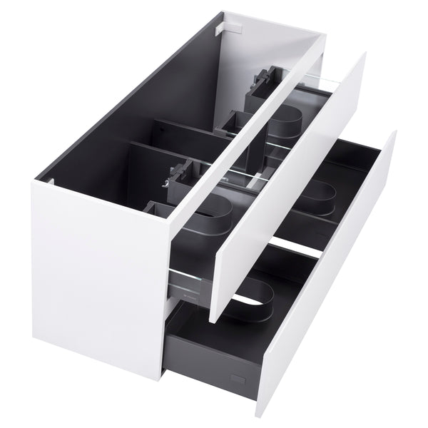 Alles Plus 1500mm Wall Hung Vanity Cabinet | Satin White |