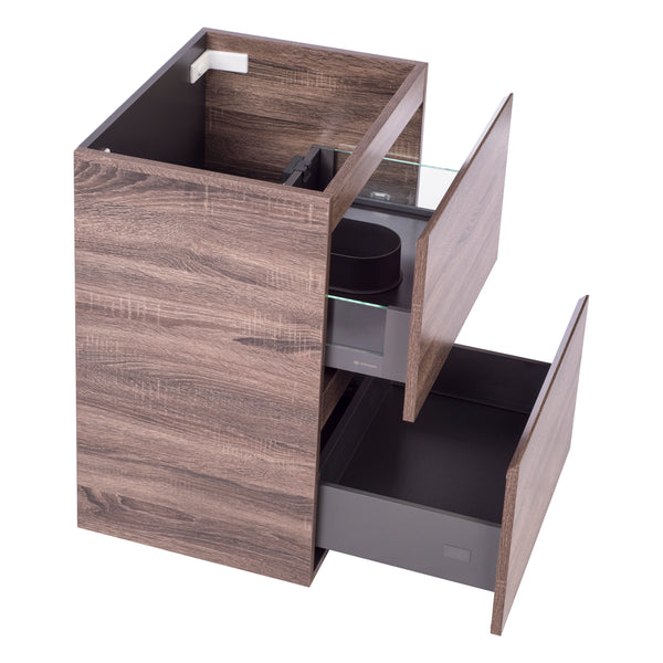 Alles Plus 600mm Floor Standing Vanity Cabinet | Legna Noir Woodgrain |
