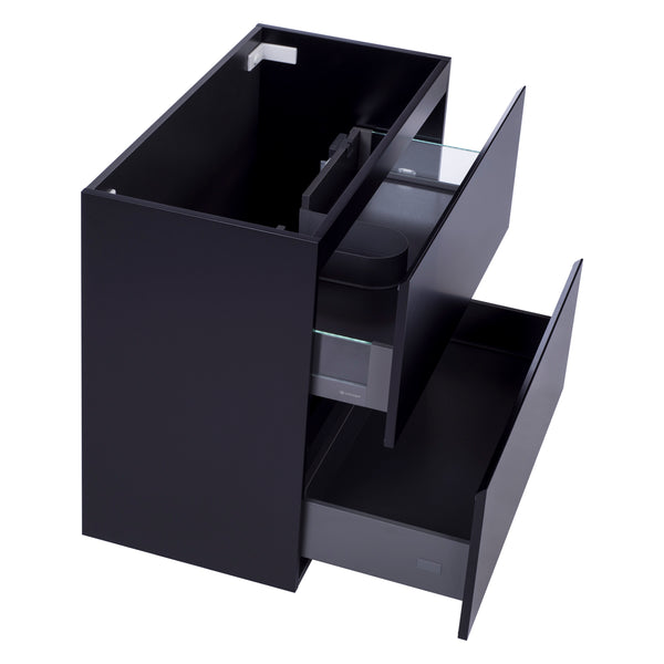 Alles Plus 900mm Floor Standing Vanity Cabinet | Satin Black |