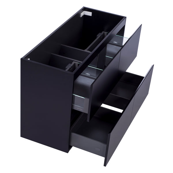 Alles Plus 1200mm Floor Standing Vanity Cabinet | Satin Black |