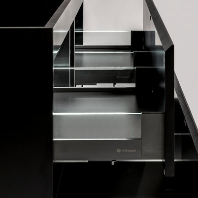 *Clearance* Alles Plus 1200mm Floor Standing Vanity Cabinet | Satin Black |