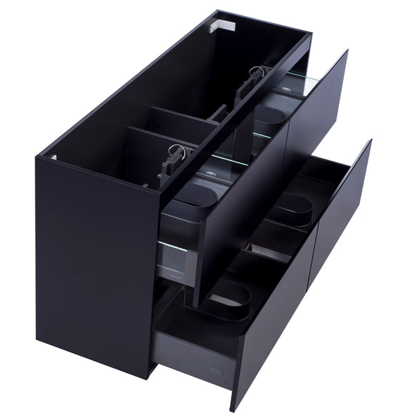 Alles Plus 1500mm Floor Standing Vanity Cabinet | Satin Black |