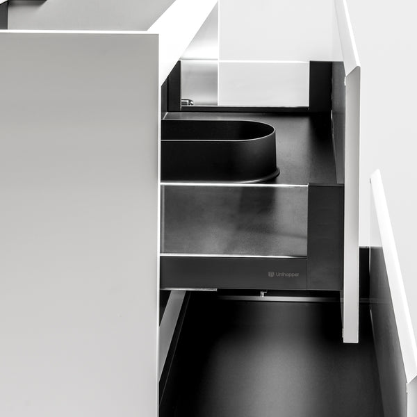 Alles Plus 600mm Floor Standing Vanity Cabinet | Satin White |