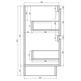 Alles Plus 1500mm Floor Standing Vanity Cabinet | Legna Noir Woodgrain | *Clearance