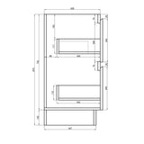 *Clearance* Alles Plus 600mm Floor Standing Vanity Cabinet | Legna Noir Woodgrain |