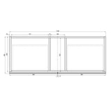 *Clearance* Alles Plus 1200mm Floor Standing Vanity Cabinet | Satin White |