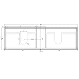 Alles Plus 1500mm Floor Standing Vanity Cabinet | Legna Noir Woodgrain | *Clearance