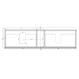 *Clearance* Alles Plus 1800mm Wall Hung Vanity Cabinet | Satin White |