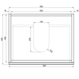 *Clearance* Alles Plus 600mm Wall Hung Vanity Cabinet | Satin White |