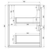 *Clearance* Alles Plus 1800mm Wall Hung Vanity Cabinet | Satin Black |