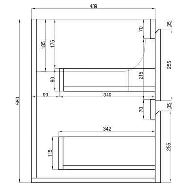 *Clearance* Alles Plus 1200mm Wall Hung Vanity Cabinet | Satin White |