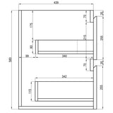 *Clearance* Alles Plus 900mm Wall Hung Vanity Cabinet | Satin White |