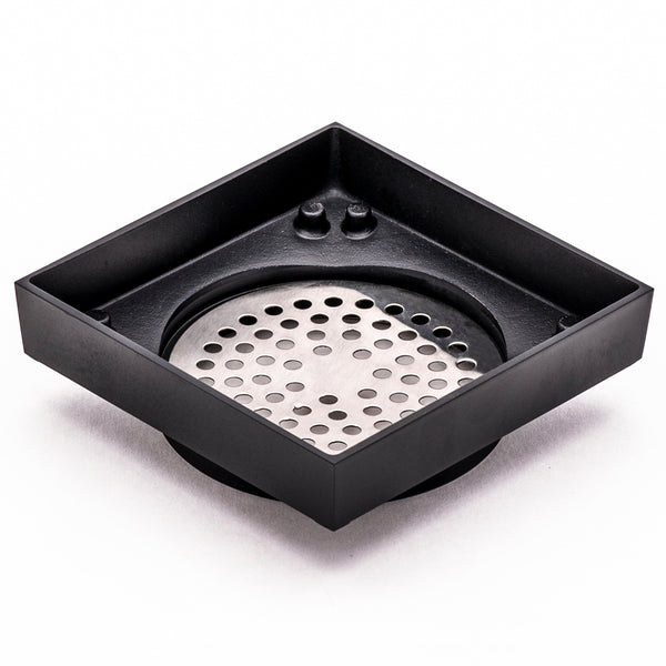 Premium Floor Drain with Tile Insert - Floor Waste | 90mm Outlet, Matte Black |