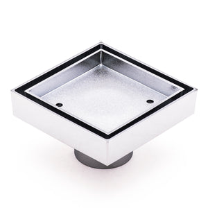 Brass Tile Insert Floor Waste | 50mm Outlet, Polished Chrome