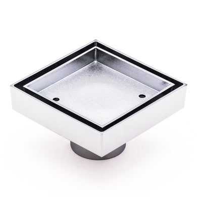 Brass Tile Insert Floor Waste | 50mm Outlet, Polished Chrome