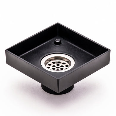 Brass Tile Insert Floor Waste | 50mm Outlet, Matte Black