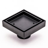 Brass Tile Insert Floor Waste | 50mm Outlet, Matte Black