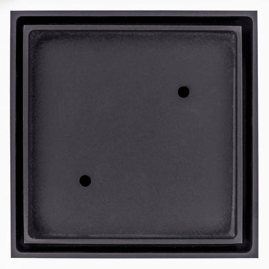 Brass Tile Insert Floor Waste | 75mm Outlet, Matte Black