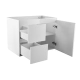 Avisé 750mm Wall Hung Vanity Cabinet with Drawers on the Left Side | Gloss White |