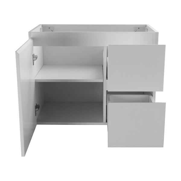 Avisé 750mm Wall Hung Vanity Cabinet with Drawers on the Right Side | Gloss White |