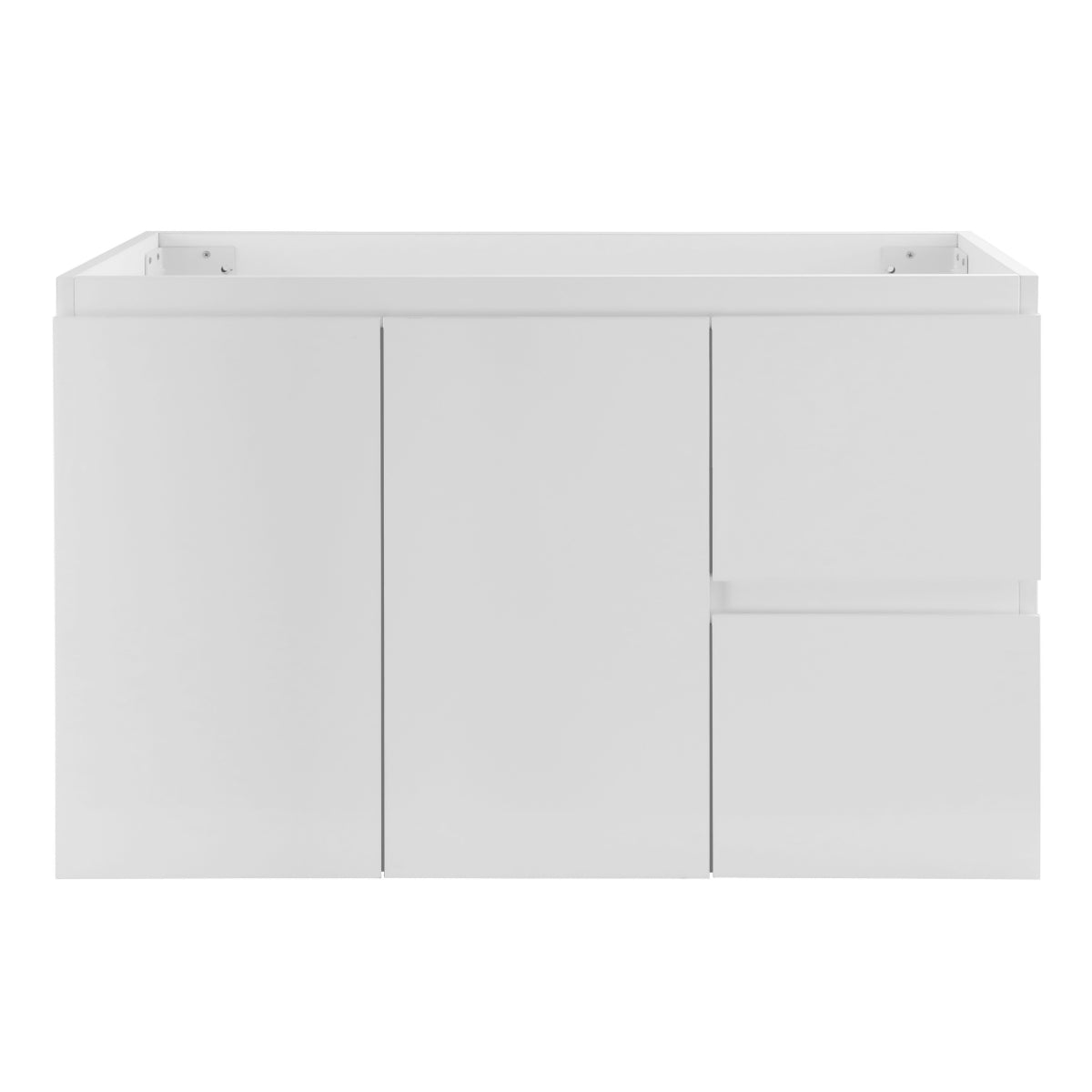 Avisé 900mm Wall Hung Vanity Cabinet with Drawers on the Right Side | Gloss White |