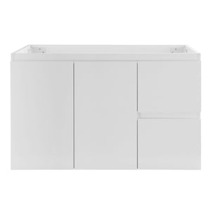 Avisé 900mm Wall Hung Vanity Cabinet with Drawers on the Right Side | Gloss White |