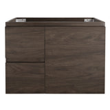 *Clearance* Avisé 750mm Wall Hung Vanity Cabinet with Drawers on the Left Side | Acacia Ash Woodgrain |