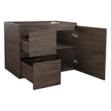 *Clearance* Avisé 750mm Wall Hung Vanity Cabinet with Drawers on the Left Side | Acacia Ash Woodgrain |