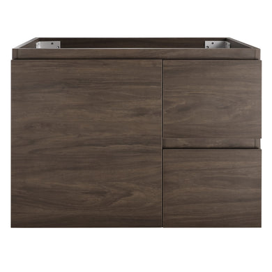 *Clearance* Avisé 750mm Wall Hung Vanity Cabinet with Drawers on the Right Side | Acacia Ash Woodgrain |