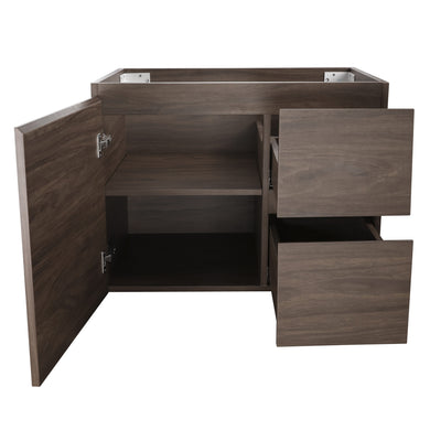*Clearance* Avisé 750mm Wall Hung Vanity Cabinet with Drawers on the Right Side | Acacia Ash Woodgrain |