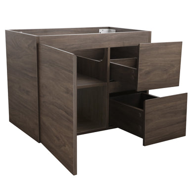 *Clearance* Avisé 750mm Wall Hung Vanity Cabinet with Drawers on the Right Side | Acacia Ash Woodgrain |