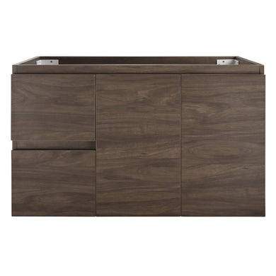 *Clearance* Avisé 900mm Wall Hung Vanity Cabinet with Drawers on the Left Side | Acacia Ash Woodgrain |