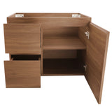 *Clearance* Avisé 750mm Wall Hung Vanity Cabinet with Drawers on the Left Side | Villara Oak Woodgrain |