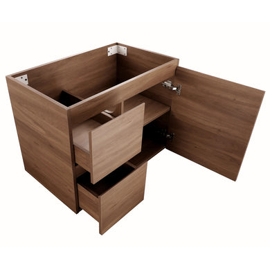 *Clearance* Avisé 750mm Wall Hung Vanity Cabinet with Drawers on the Left Side | Villara Oak Woodgrain |