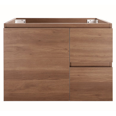 *Clearance* Avisé 750mm Wall Hung Vanity Cabinet with Drawers on the Right Side | Villara Oak Woodgrain |