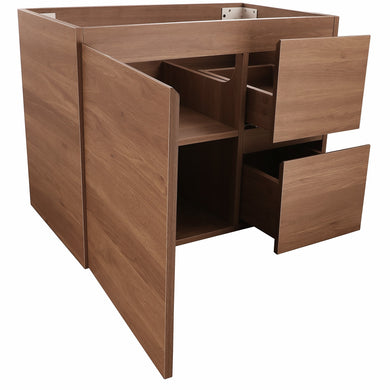 *Clearance* Avisé 750mm Wall Hung Vanity Cabinet with Drawers on the Right Side | Villara Oak Woodgrain |