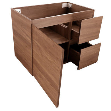 *Clearance* Avisé 750mm Wall Hung Vanity Cabinet with Drawers on the Right Side | Villara Oak Woodgrain |