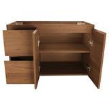 *Clearance* Avisé 900mm Wall Hung Vanity Cabinet with Drawers on the Left Side | Villara Oak Woodgrain |