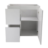 Avisé 750mm Floor Standing Vanity Cabinet with Drawers on the Left Side | Gloss White |