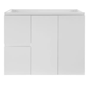 Avisé 900mm Floor Standing Vanity Cabinet with Drawers on the Left Side | Gloss White |