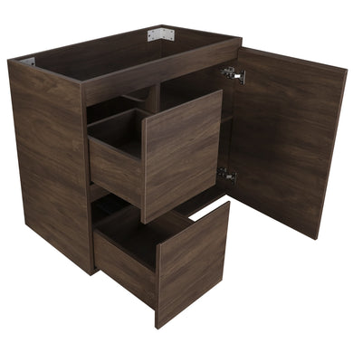 *Clearance* Avisé 750mm Floor Standing Vanity Cabinet with Drawers on the Left Side | Acacia Ash Woodgrain |