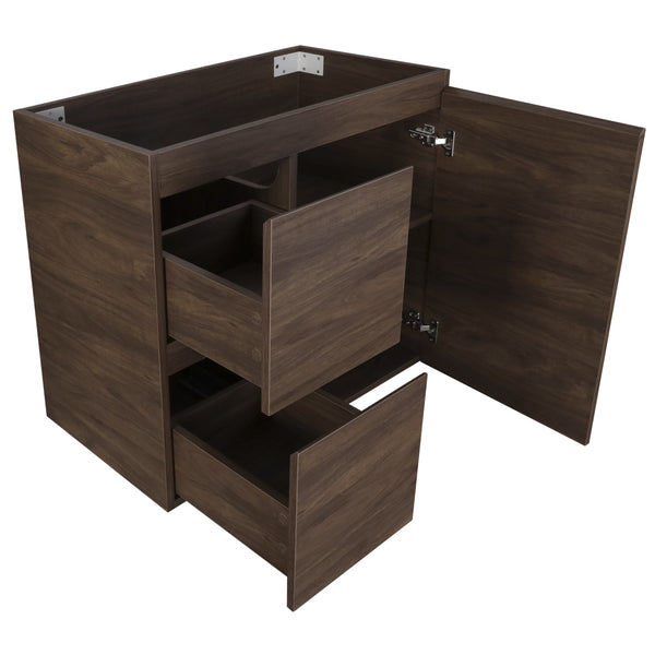 Avisé 750mm Floor Standing Vanity Cabinet with Drawers on the Left Side | Acacia Ash Woodgrain |