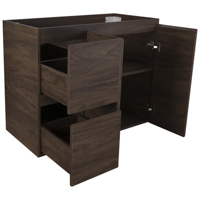 *Clearance* Avisé 900mm Floor Standing Vanity Cabinet with Drawers on the Left Side | Acacia Ash Woodgrain |