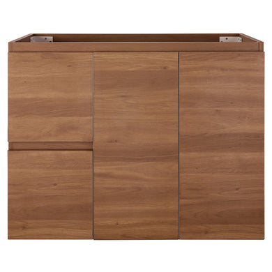 *Clearance* Avisé 900mm Floor Standing Vanity Cabinet with Drawers on the Left Side | Villara Oak Woodgrain |