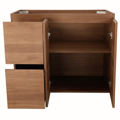 *Clearance* Avisé 900mm Floor Standing Vanity Cabinet with Drawers on the Left Side | Villara Oak Woodgrain |